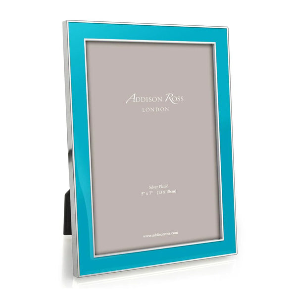 5X7 Enamel Frame in Blue, from Addison Ross