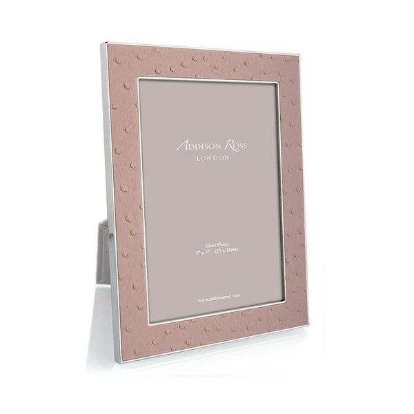 Ostrich and Silver Fram in Blush, from Addison Ross