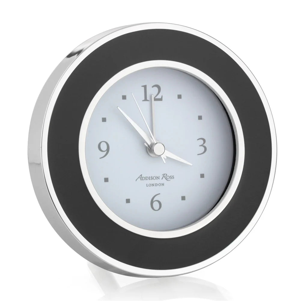 Alarm Clock in Black and Silver