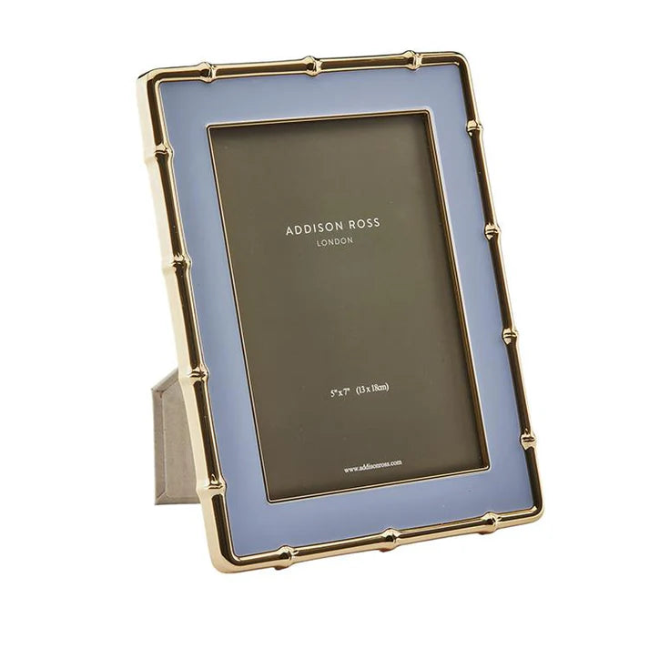 Pale Denim & Gold Bamboo Photo Frame, from Addison Ross