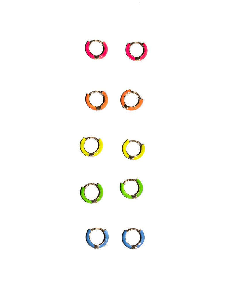 Neon Single Enamel Huggie Earring, from Fry Powers