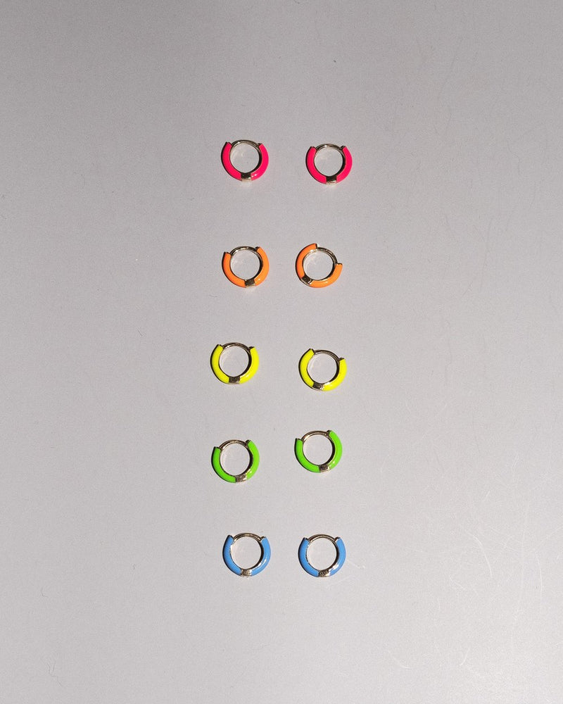 Neon Single Enamel Huggie Earring, from Fry Powers