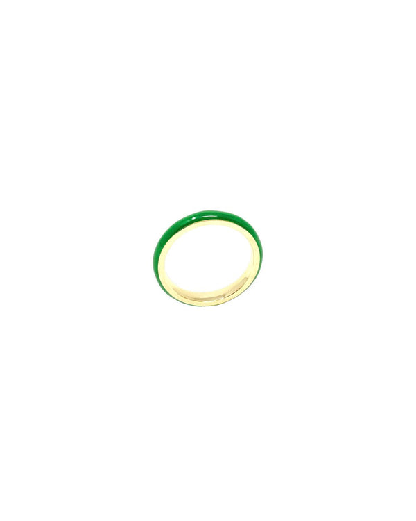 Enamel Thin Stacking Ring in 14K Gold, from Fry Powers