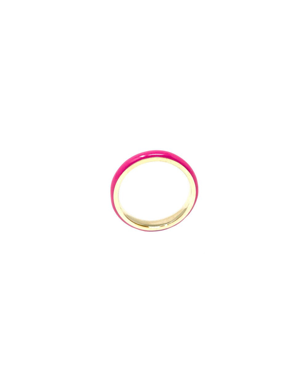 Enamel Thin Stacking Ring in 14K Gold, from Fry Powers