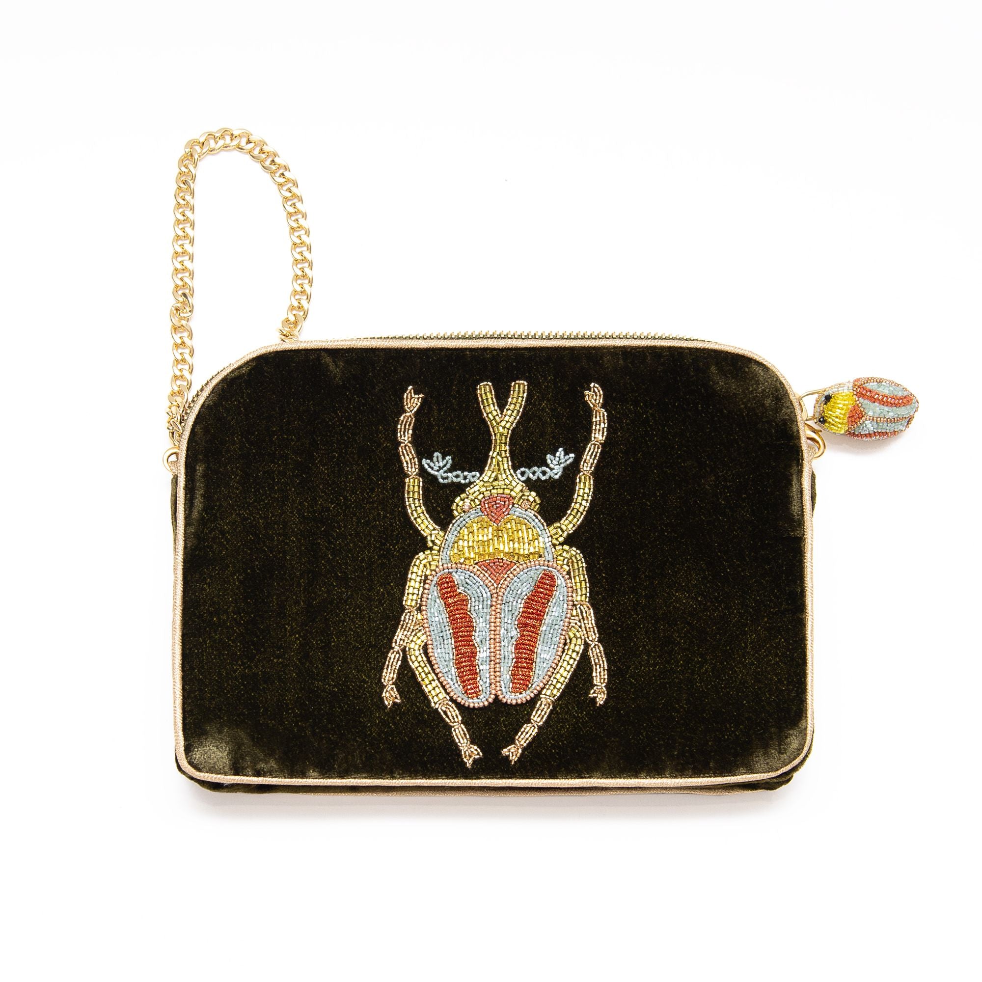 Beetle Sling Bag in Khaki, from Olivia Dar