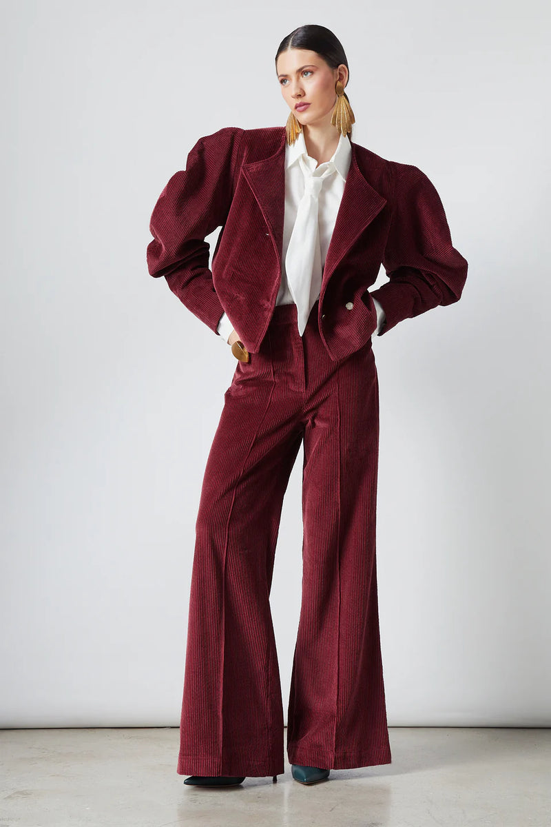 Elvis Corduroy Pants in Maroon, from The Label Edition