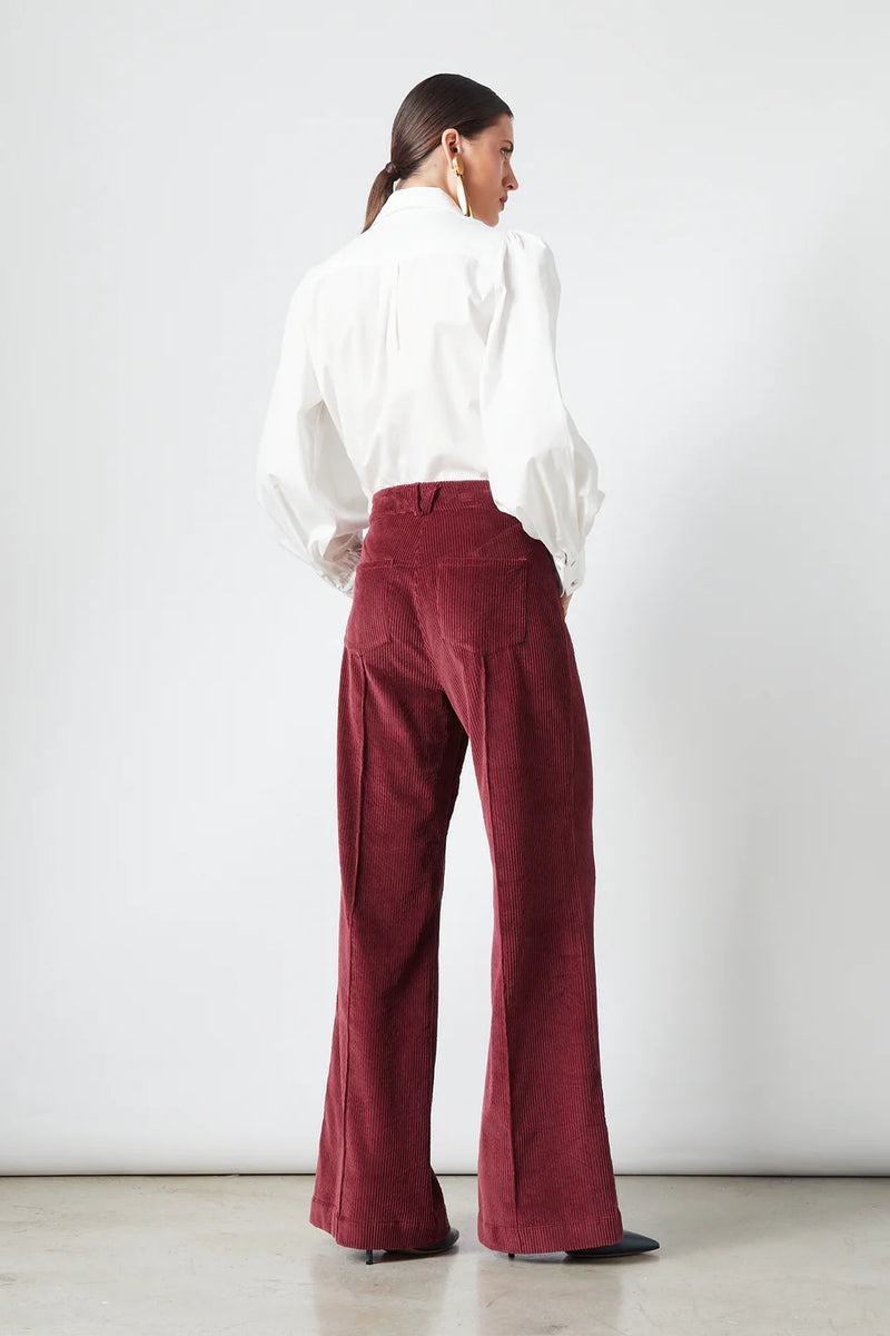 Elvis Corduroy Pants in Maroon, from The Label Edition