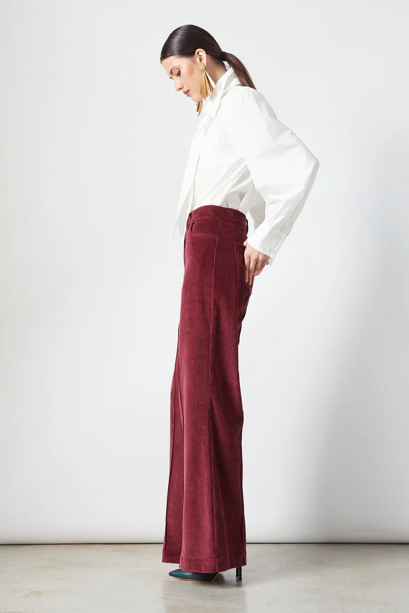 Elvis Corduroy Pants in Maroon, from The Label Edition