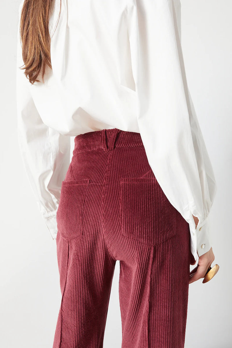 Elvis Corduroy Pants in Maroon, from The Label Edition