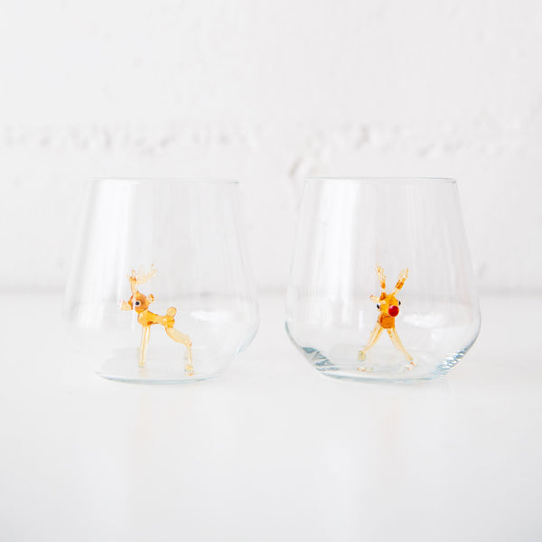 Rudolph Drinking Glass, from Minizoo