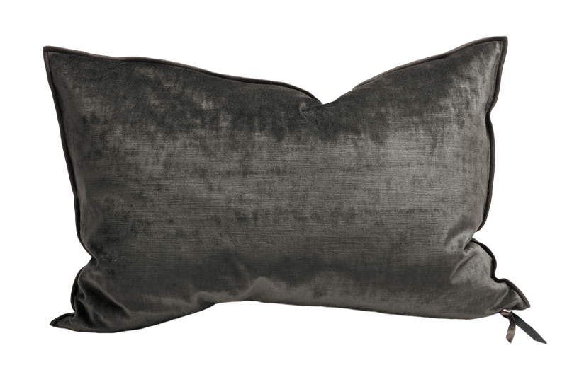 Velvet Pillow 16x24 Charbon, from Maison De Vacances