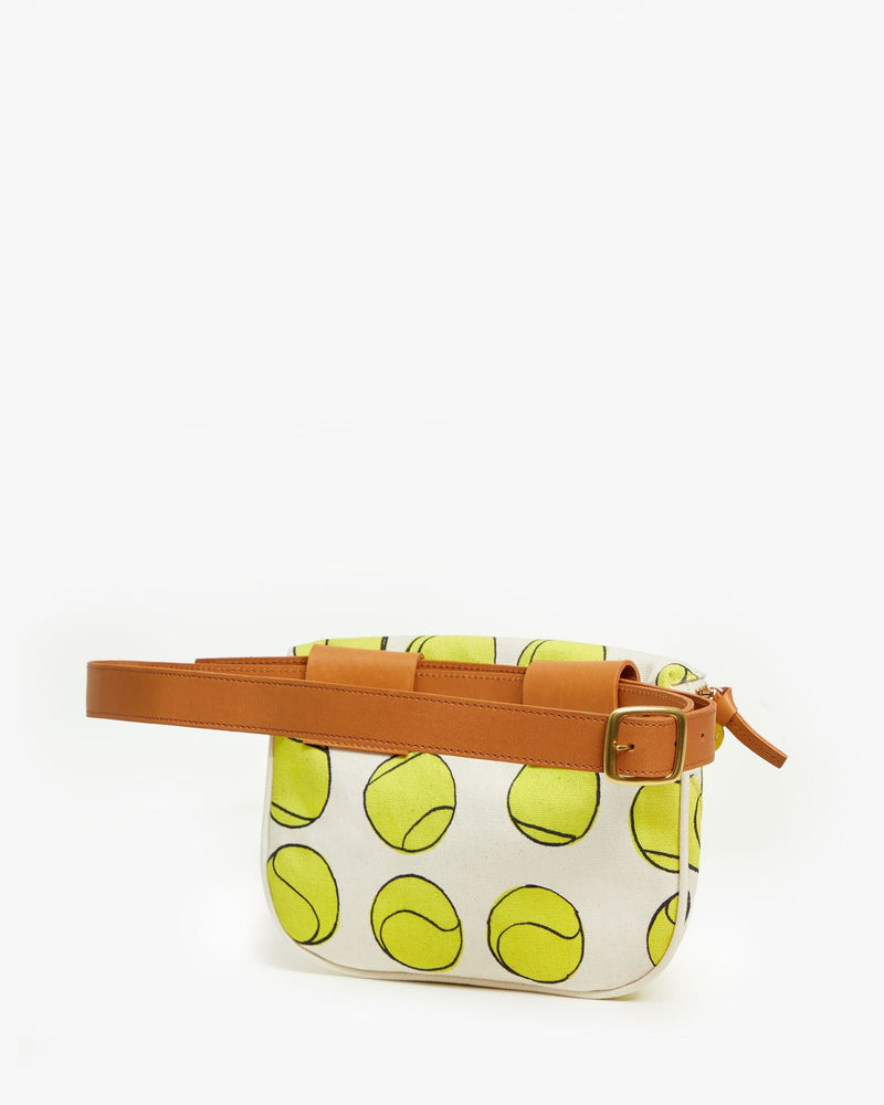 Clare V. Fanny Pack in Natural Canvas with Tennis Balls in Beige, Women's