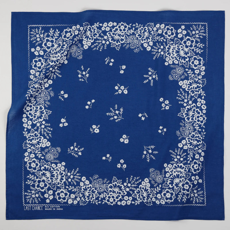 Cotton Field Bandana in Azure Blue, from Last Chance Textiles