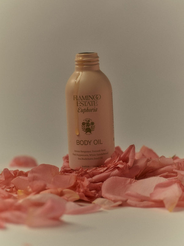 Damask Rose & Bergamot Euphoria Body Oil, from Flamingo Estate