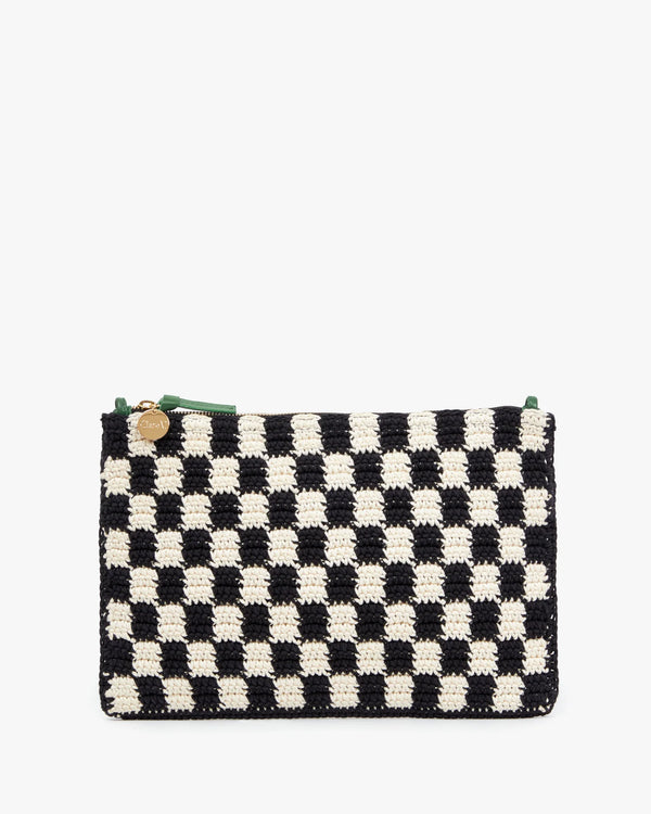 Crochet Flat Clutch with Tabs, from Clare V