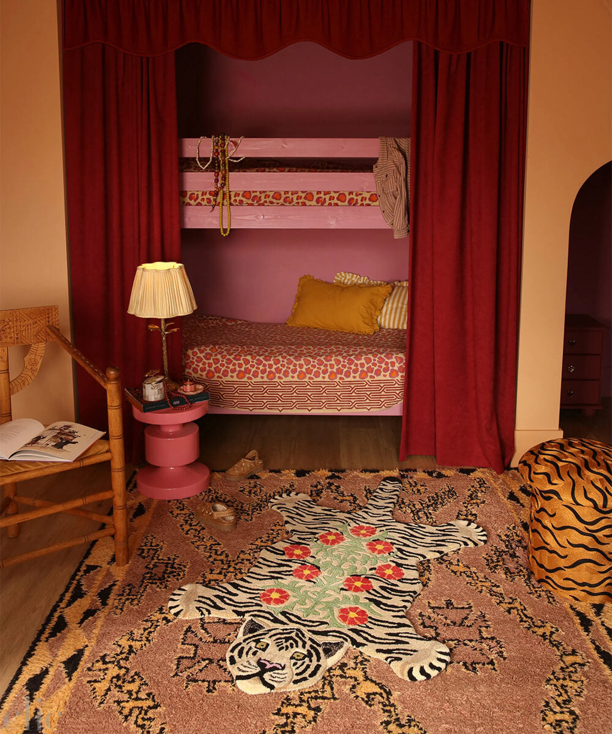 Floral White Tiger Rug, from Doing Goods