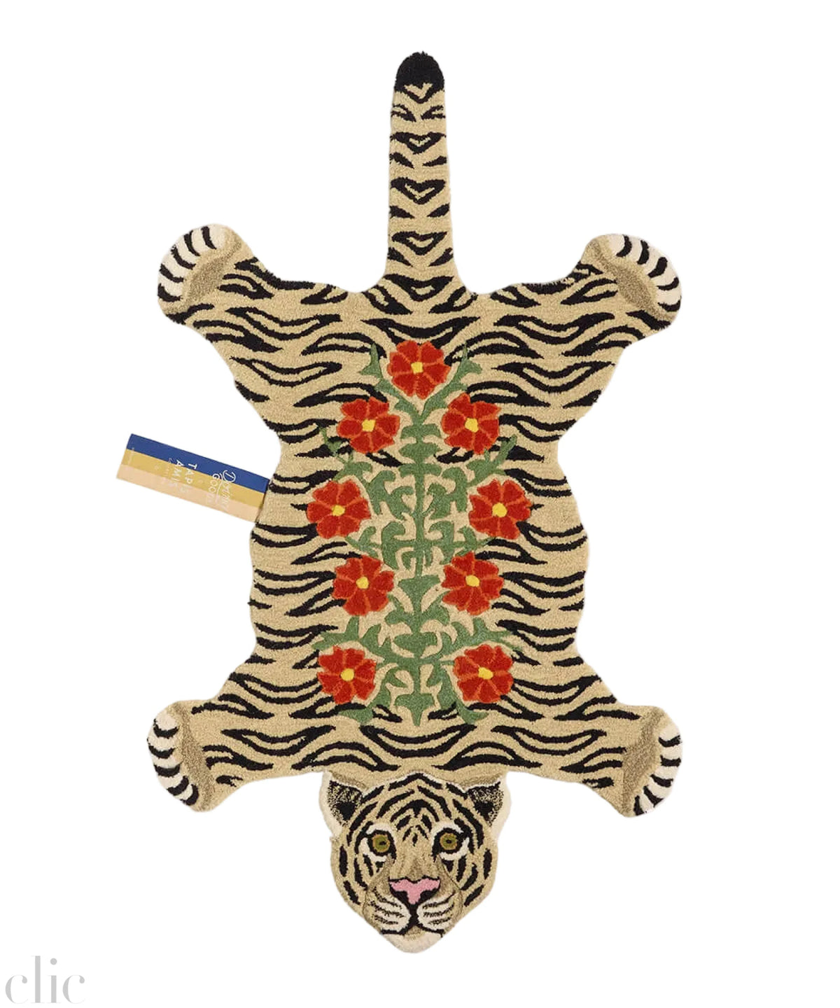 Floral White Tiger Rug, from Doing Goods