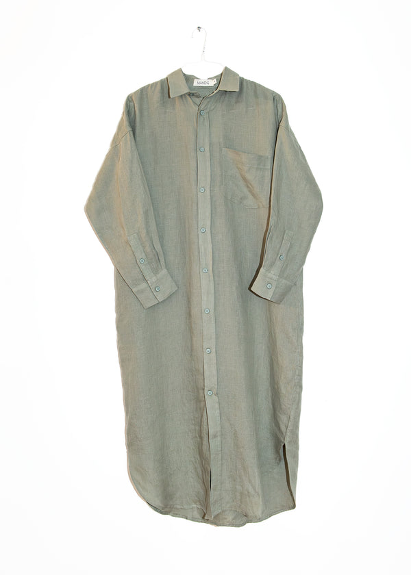 Florence Shirt Dress in Limestone, from Mamene