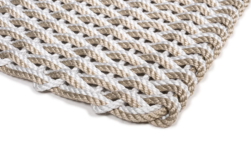 Small Doormat in Fog Gray & Sand, from The Rope Co.