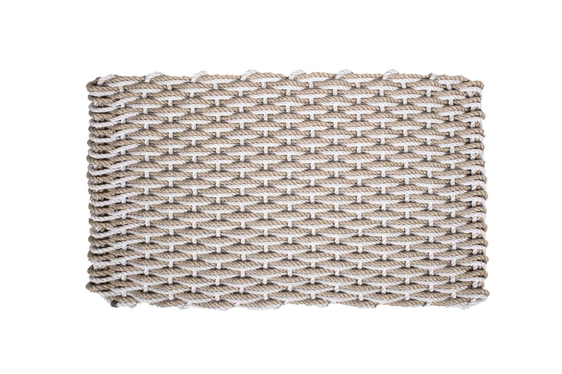 Small Doormat in Fog Gray & Sand, from The Rope Co.