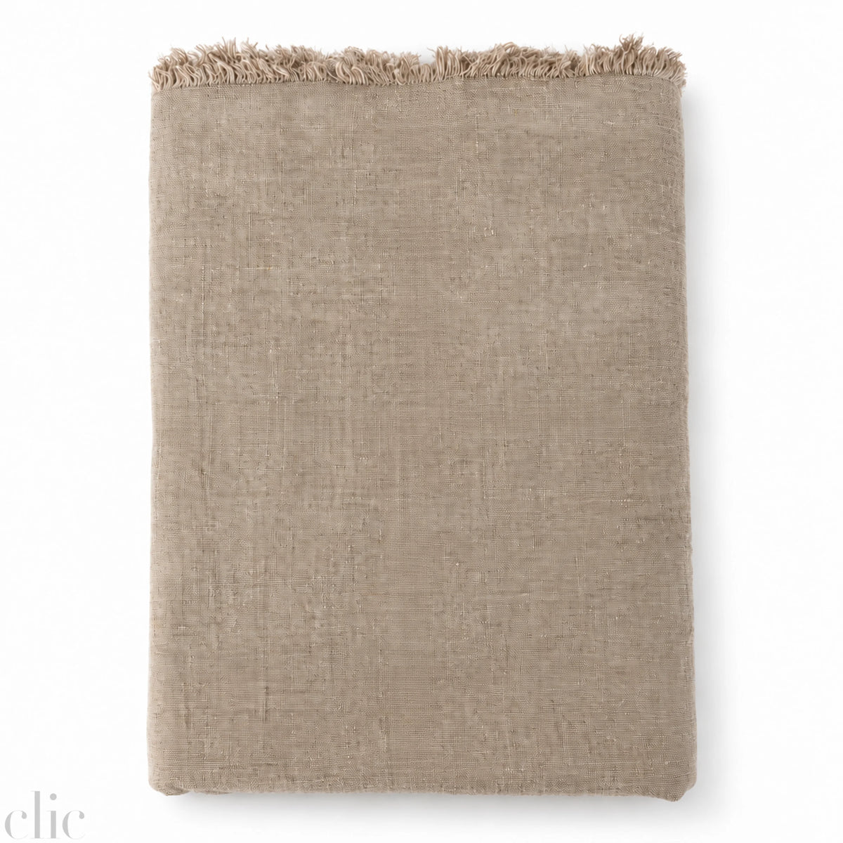 Natural Linen with Fringes Tablecloth, from Linen Tales