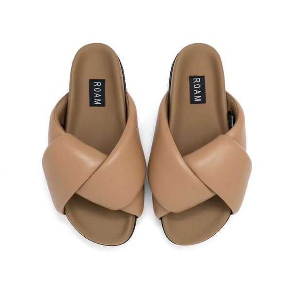 Foldy Puffy Sandals in Dune, from Roam