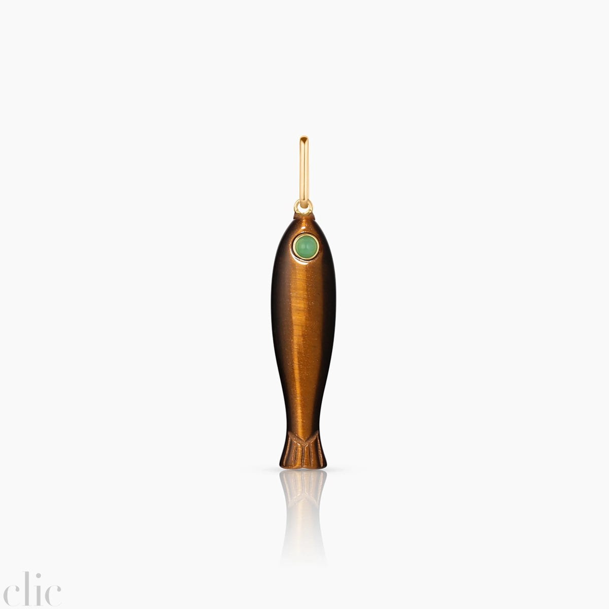 Fortuna Fish Charm in Tiger’s Eye, from Thatch