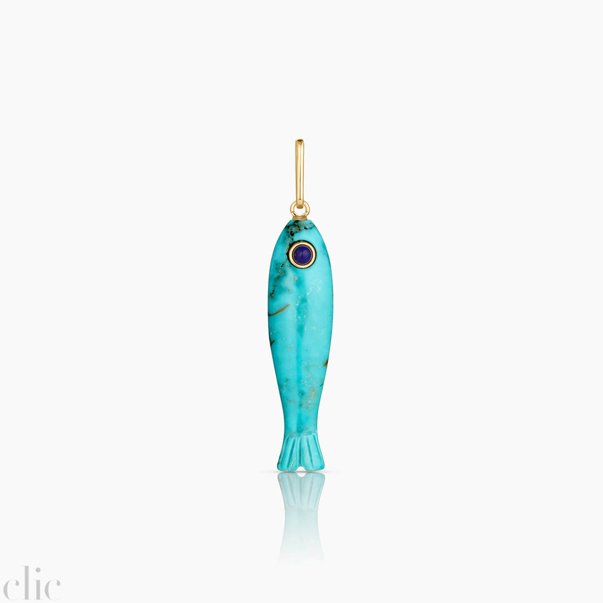 Fortuna Fish Charm in Howlite, from Thatch