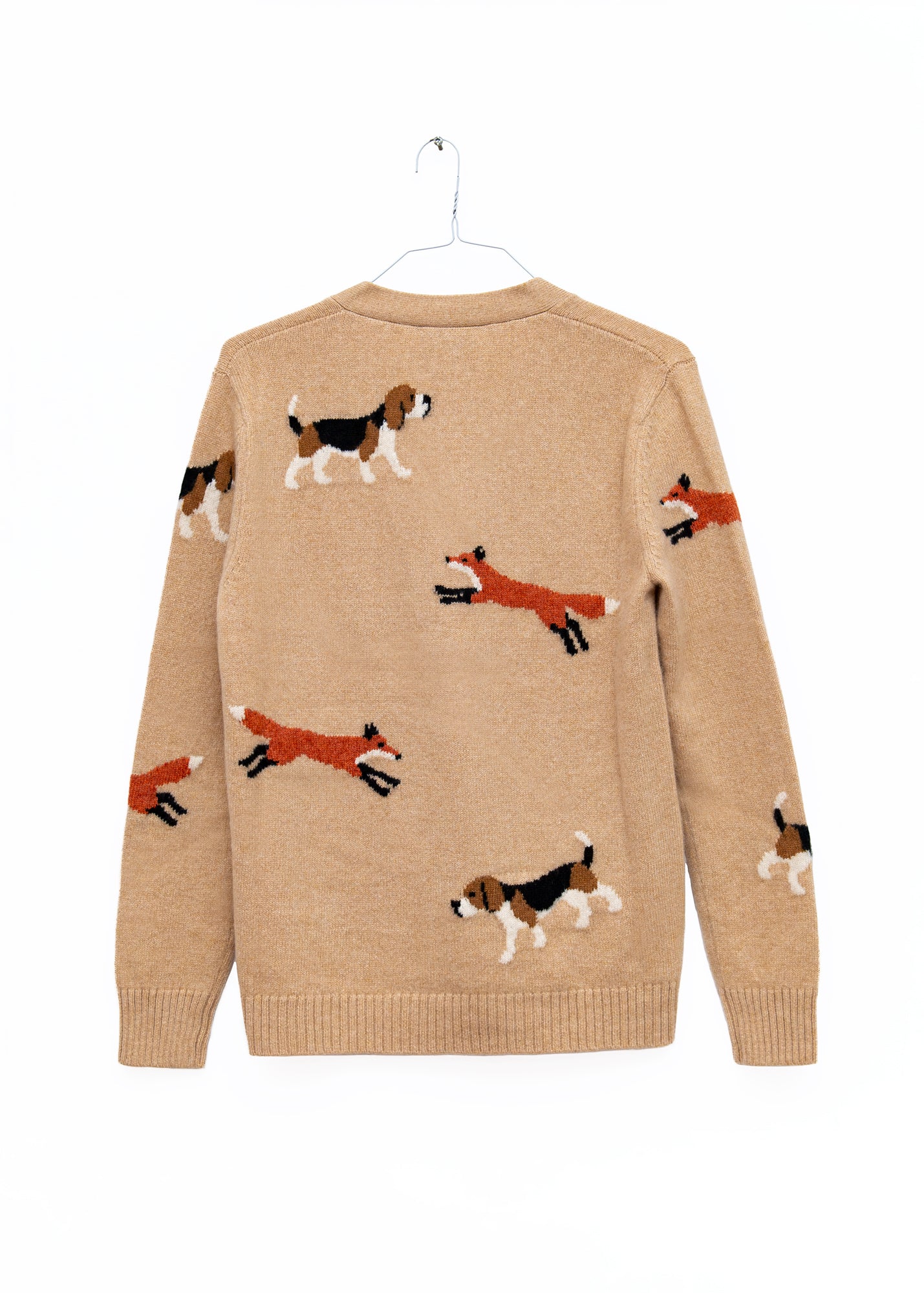 Fox Hounds Cardigan in Camel, from Harden