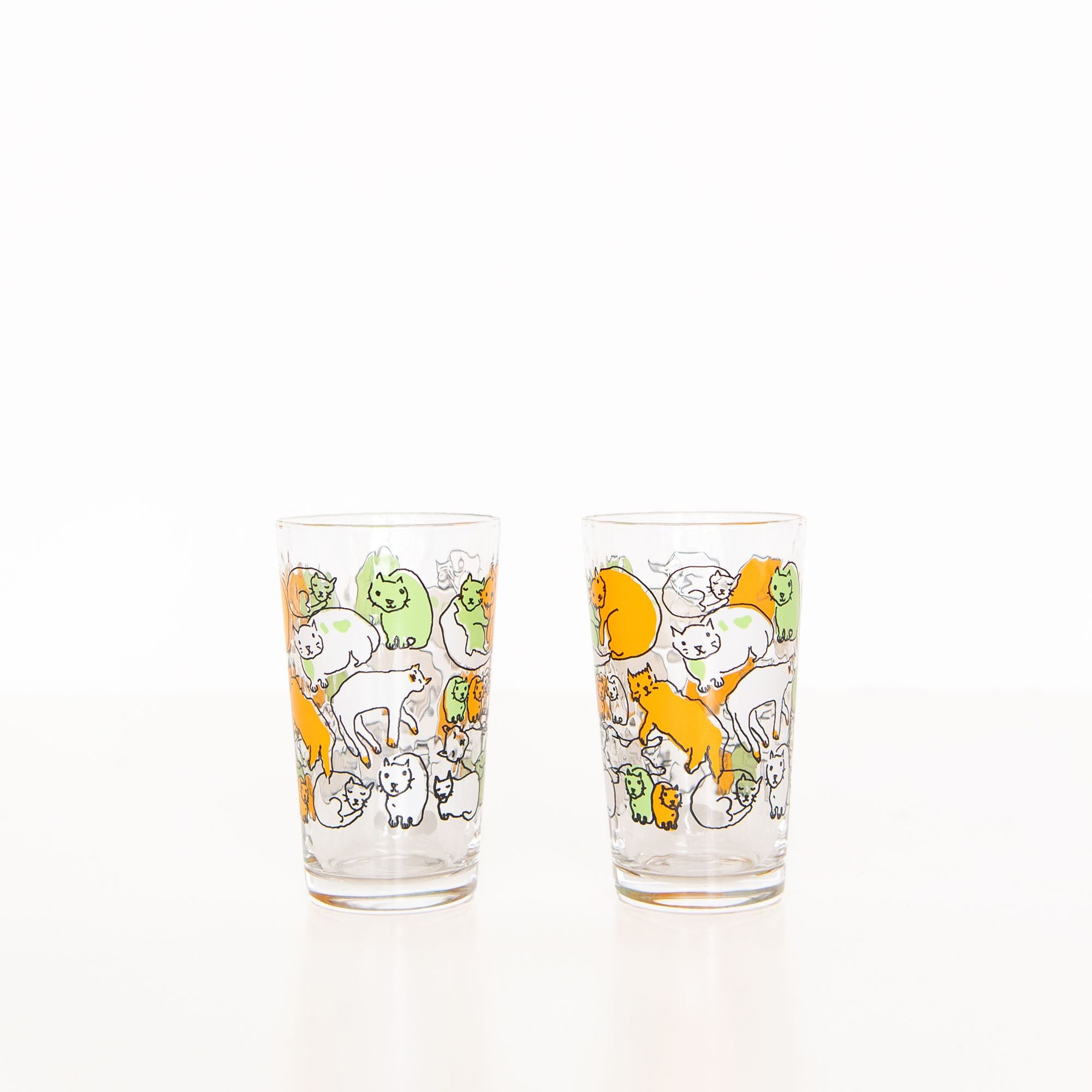 Cat Tumbler in Orange and Green, from Aderia
