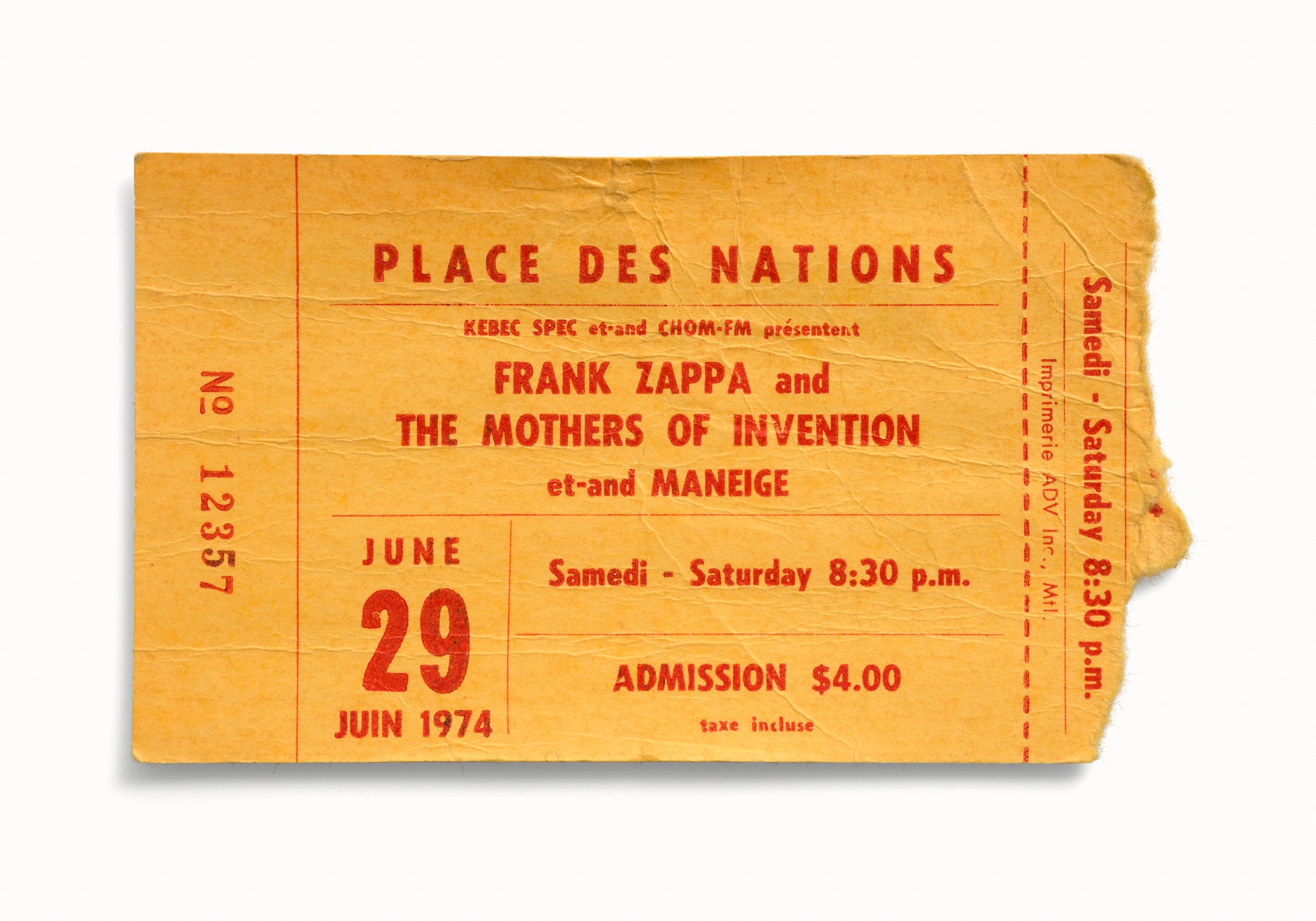 Frank Zappa & The Mothers of Invention, Place Des Nations, Montreal, Quebec, Canada 1974 by Blaise Hayward