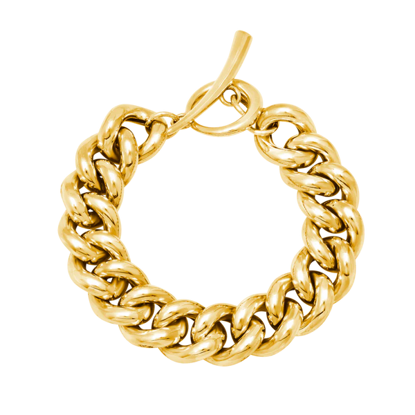 38MM Full Palma Bracelet in Yellow Gold Plate, from Gabriela Artigas