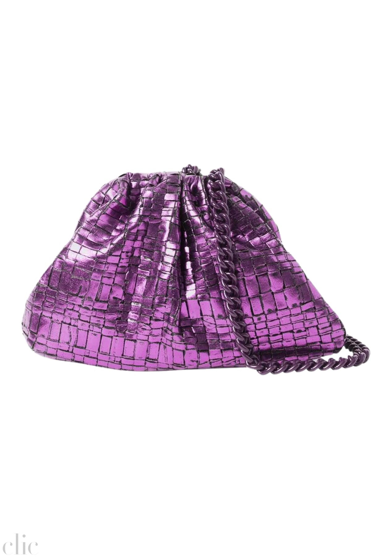 Laminated Mini Game Bag in Fuchsia, from Maria La Rosa