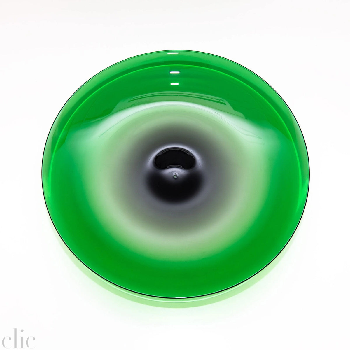 Double Ombre Footed Platter in Green & Smoke, from Nate Cotterman