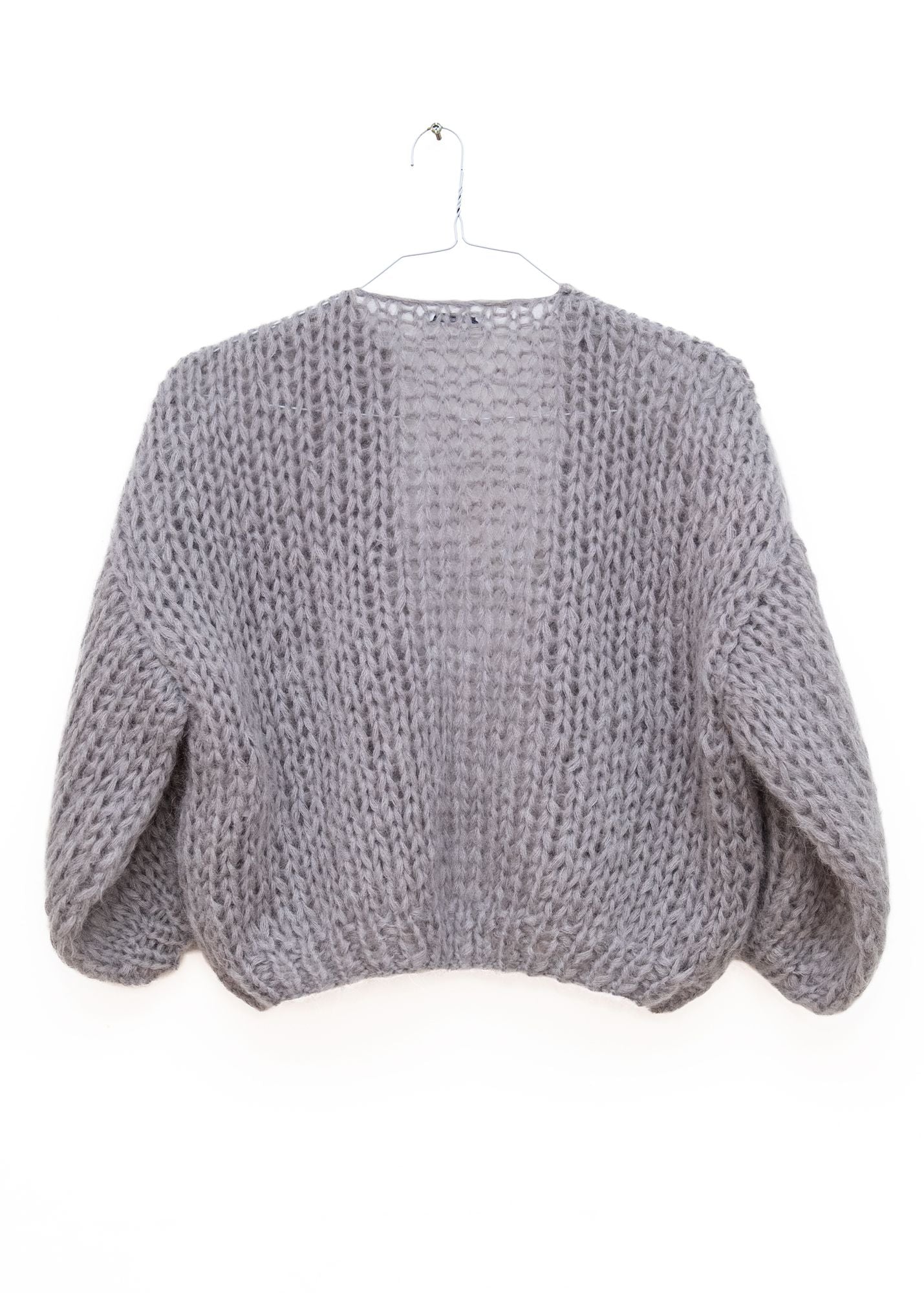 Mohair Bomber Cardigan in Silver, from Maiami