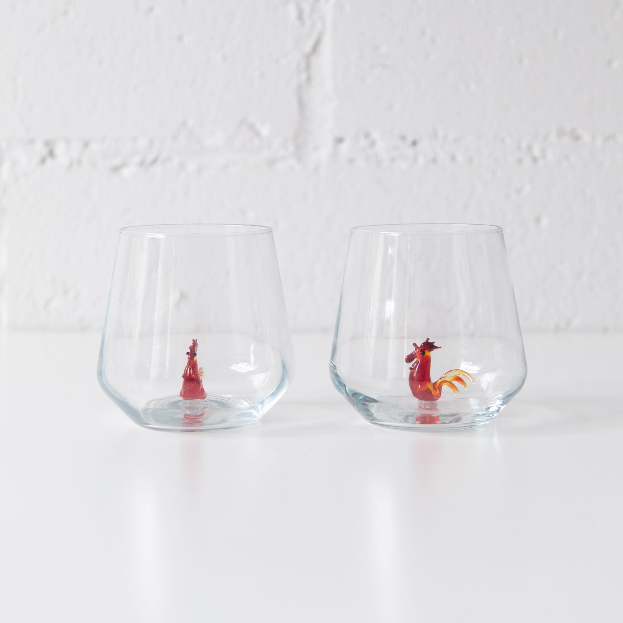 Rooster Drinking Glass, from Minizoo