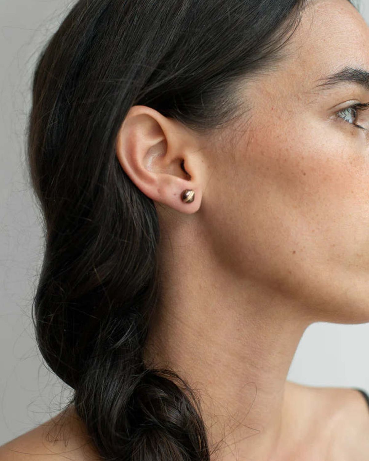 Baroque Pearl Studs in Charcoal, from Mary Macgill