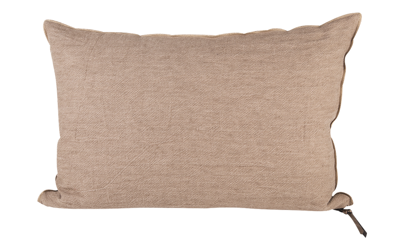 Crumpled Washed Linen Pillow 16x24 Nude, from Maison De Vacances