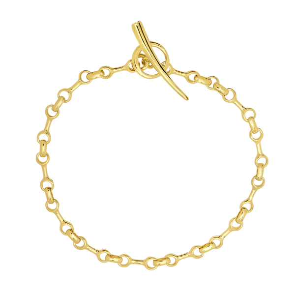 10 MM Double Beam Chain Bracelet in Gold Vermeil, from