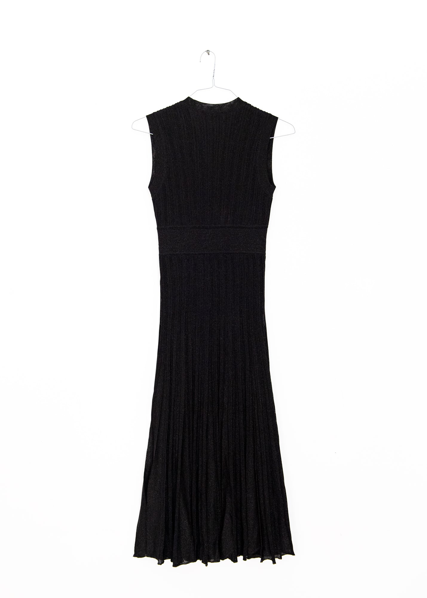 Gala Long Wrap-over Dress in Noir, from Maison Lurex