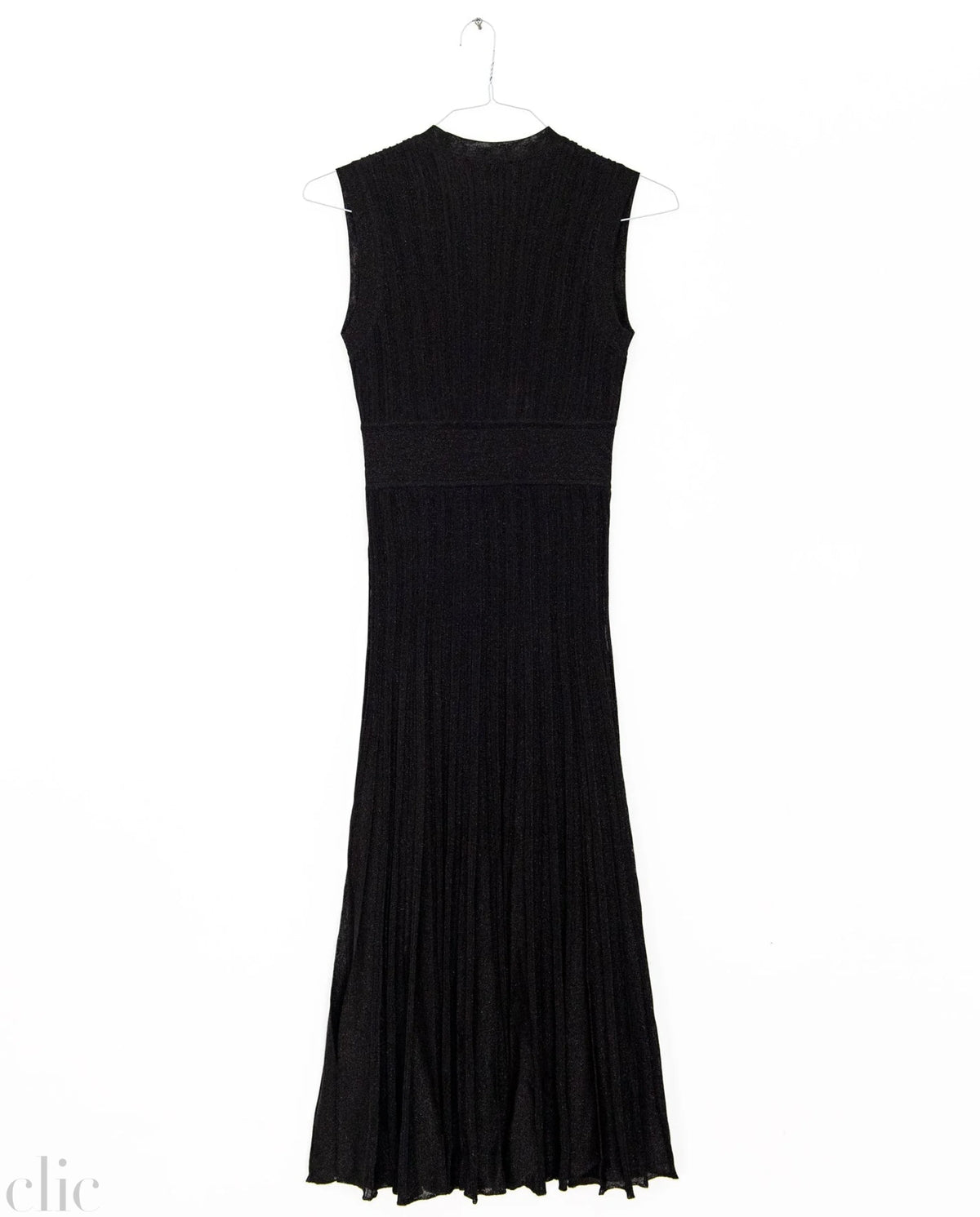 Gala Long Wrap-over Dress in Noir, from Maison Lurex