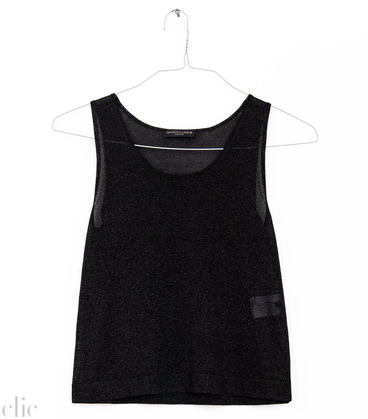 Gala Tank Top in Noir, from Maison Lurex