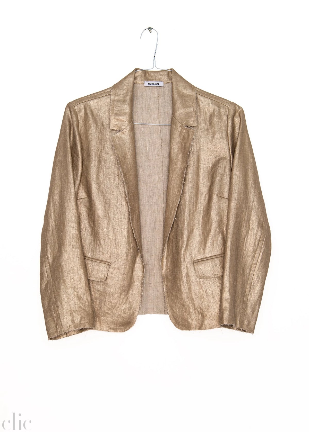 Galiano Linen Jacket in Gold, from Monday12
