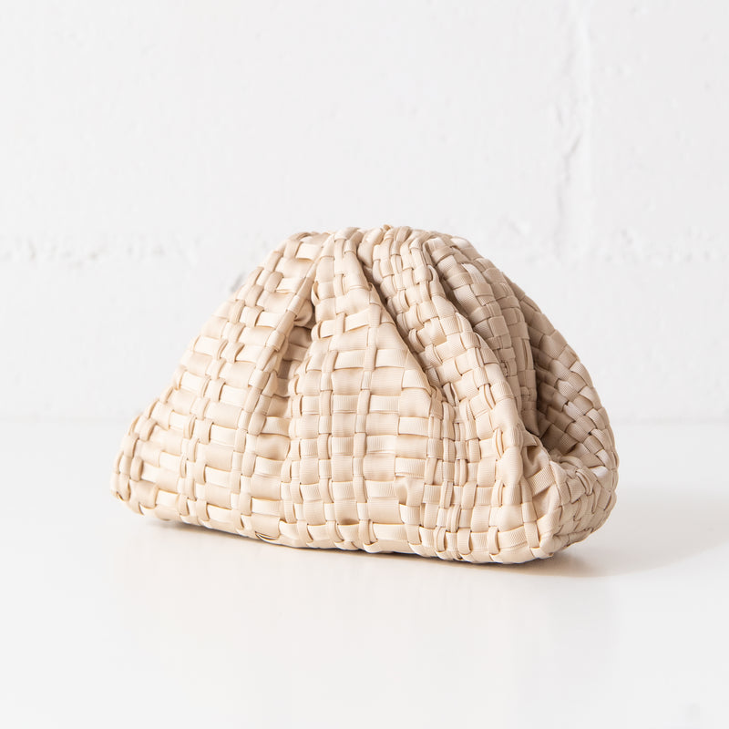 Mini Game Clutch in Natural, from Maria La Rosa