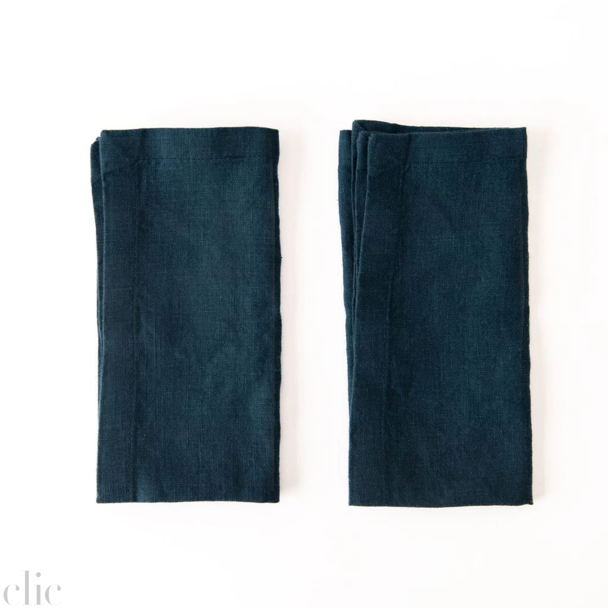 Linen Napkins Set of 2 in Deep Water, from Linen Tales