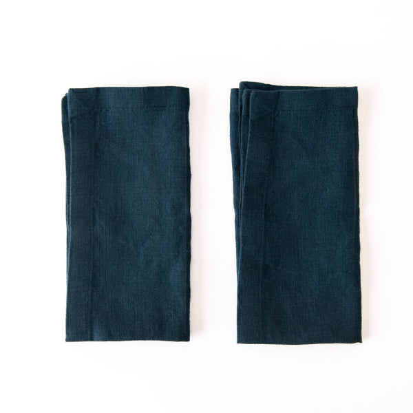 Deep Water Linen Napkins Set of 2, from Linen Tales