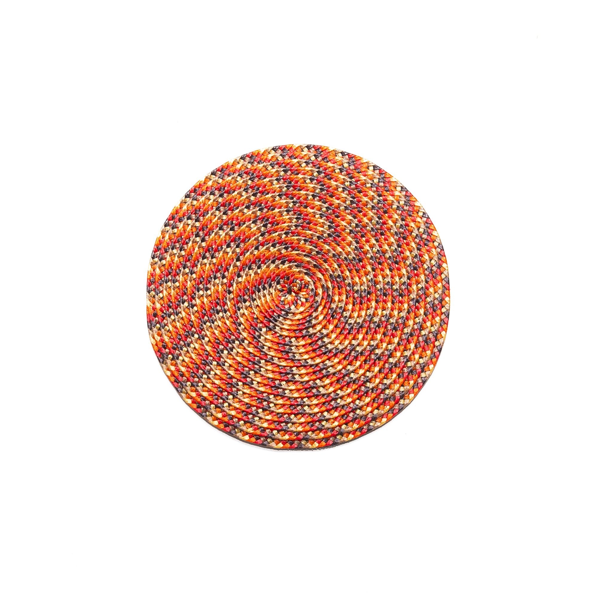 Ikat Coaster Set of 4 in Orange, from Deborah Rhodes