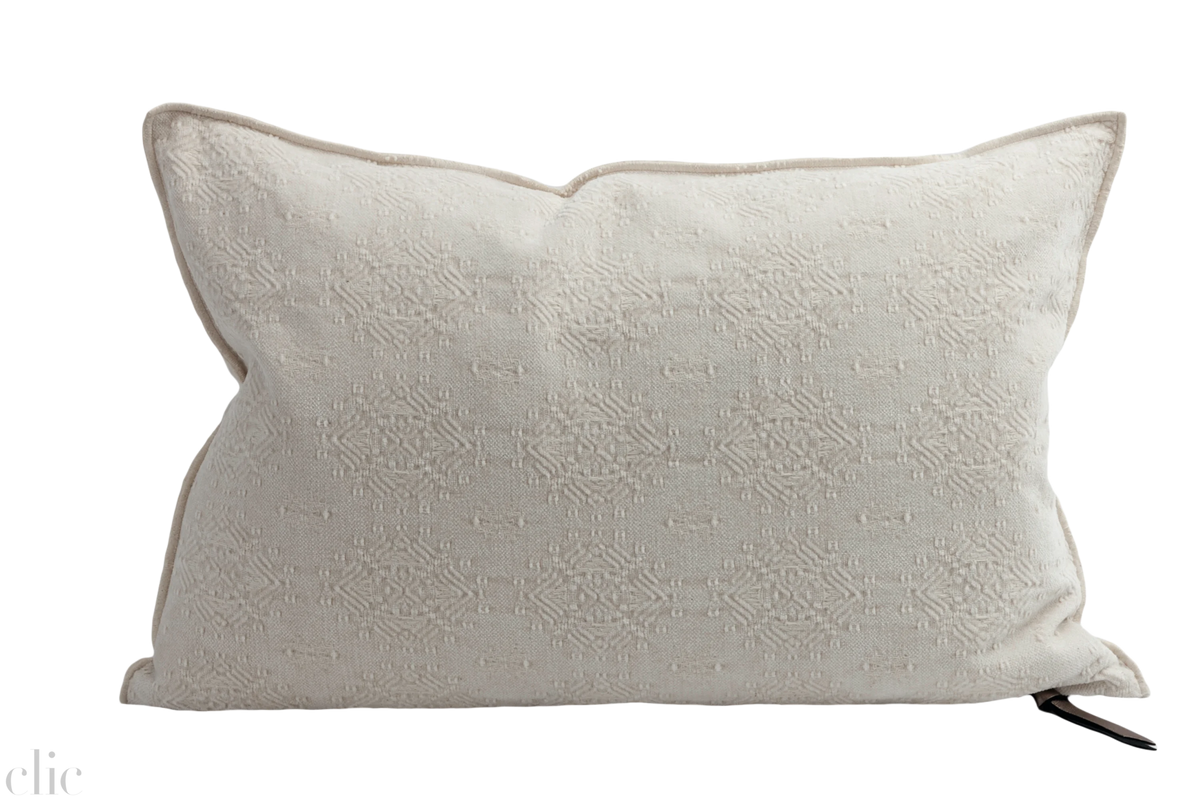 Kilim Jacquard Fior di Latte Pillow 16x24, from Maison De Vacances