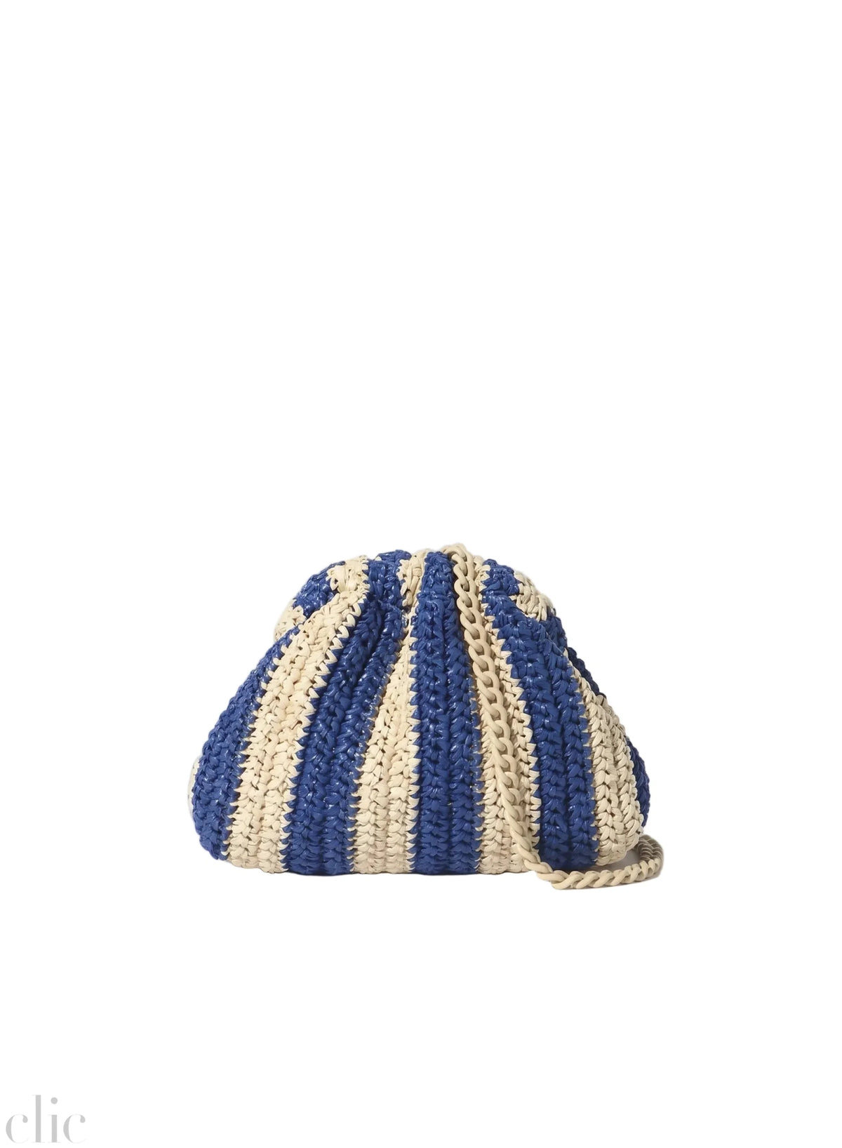 Mini Game Crochet Bag in Blue and White, from Maria La Rosa