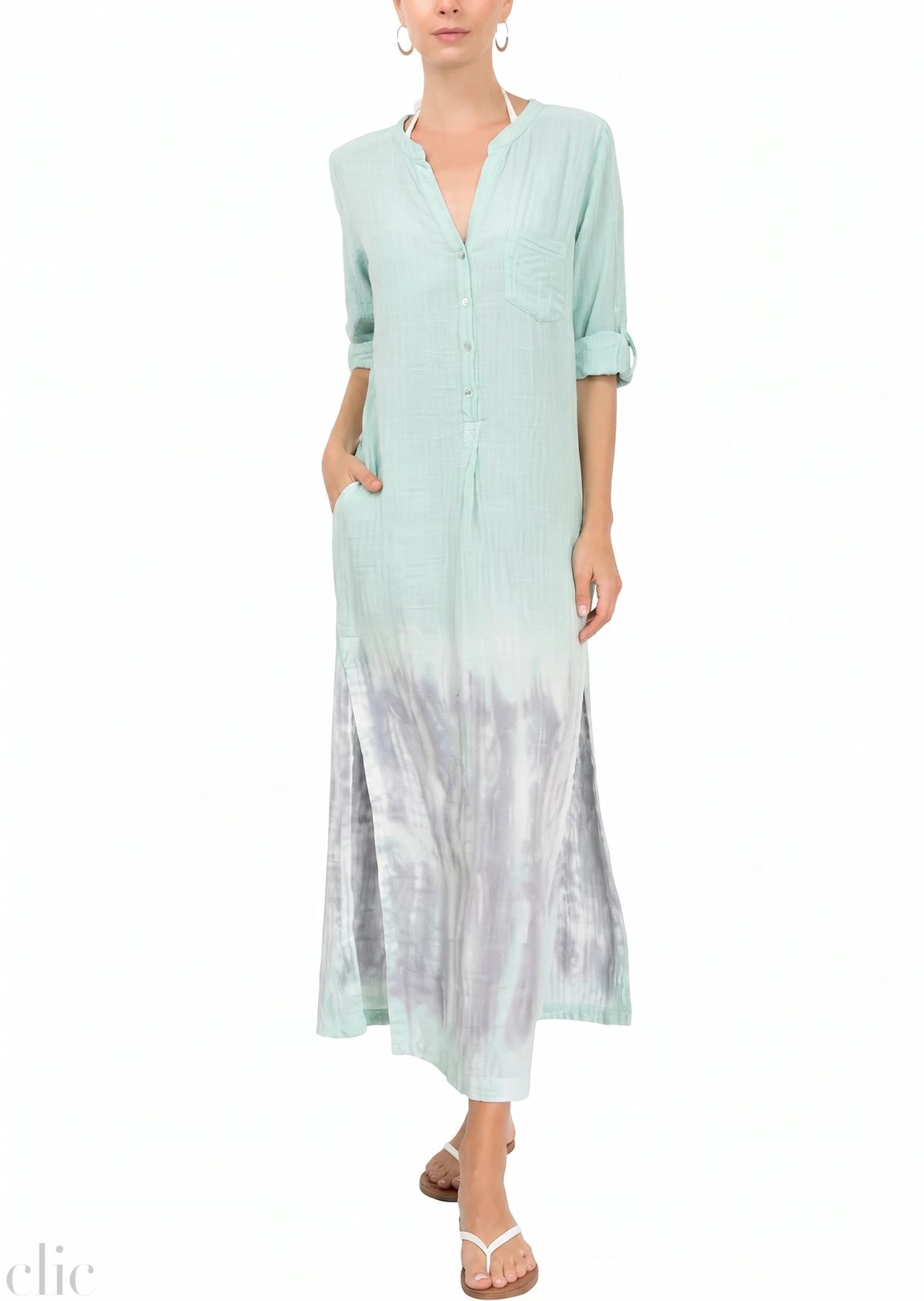 Tracey Caftan Dress in Seafoam, from Everyday Ritual